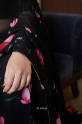 Rabia Black Georgette Saree